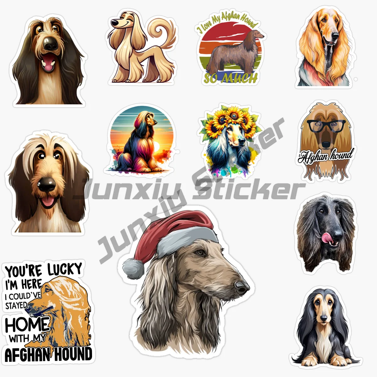 

Personality AFGHAN HOUND Sticker Decals for Motorcycle Car Car Decorative KK Apply To Car Window Window Occlusion Scratch Decal