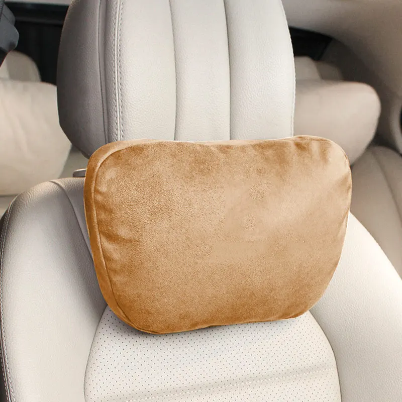 1PCS Car Neck Seat Pillow Neck Cotton with Logo Hanging Support Head Rest Headrest Pad Compatible For Mercedes Benz Accessories