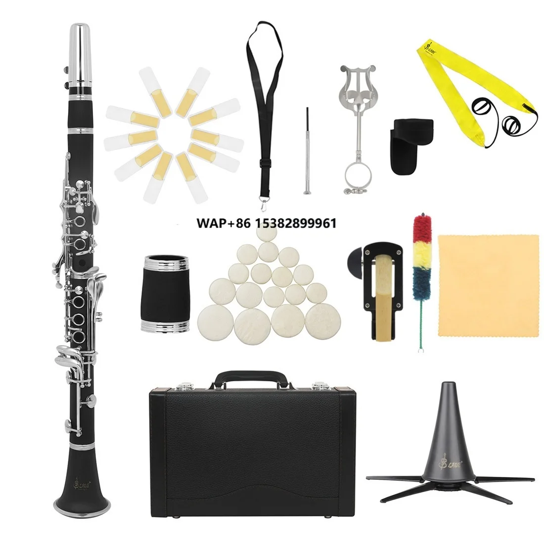 

Slade 17-Key Nickel-Plated Clarinet Bakelite Body C Key for Kids Adults Beginners Cross-Border Musical Instrument Accessory