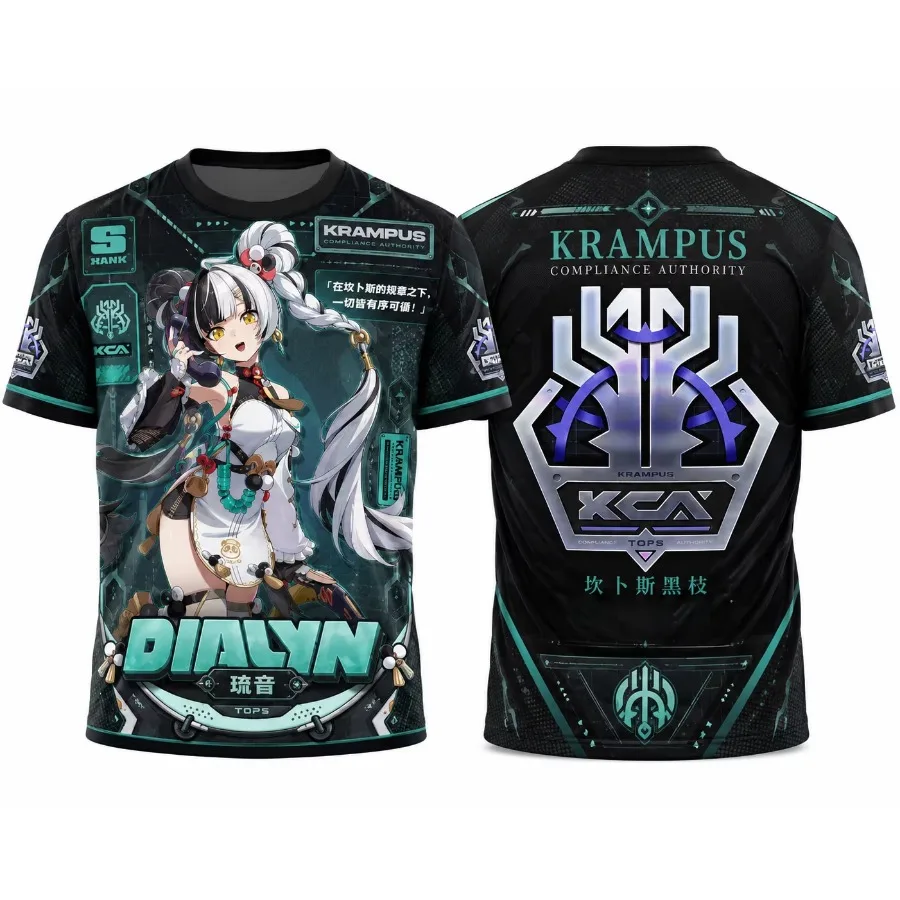 Anime Zenless Zone Zero 3D Print Oversized T Shirt Dialyn Ye Shunguang Ellen Joe Remielle Dan Cosplay Short Sleeve Graphics Tees