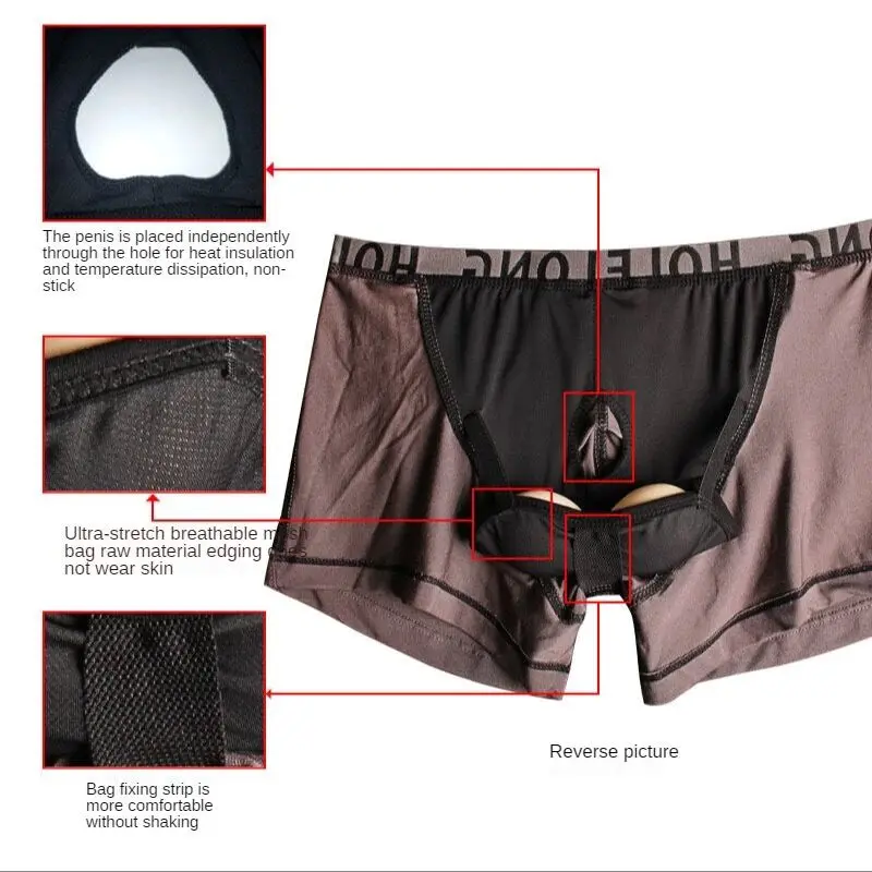 Men Scrotal Support Belt Functional Underwear Health Care Boxer Spermatic Vein Testicle Lifting Bullet Scrotal Separation Boxers