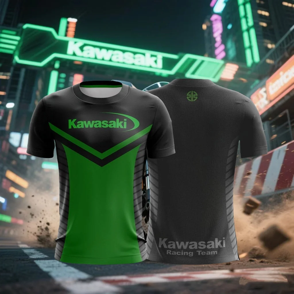 

Men Women T-shirt Motorcycle Kawasaki 3D Printed Clothing Summer Outdoor Sports Popular Quick Drying Breathable Cool T Shirt 2