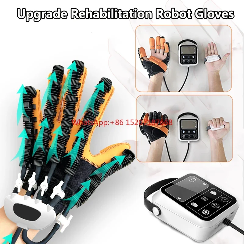 

Upgrade Rehabilitation Robot Glove Hand Device Stroke Hemiplegia Infarction Finger Training Massage Gloves Hand Workout