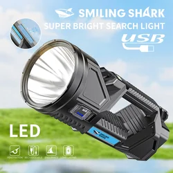 1pcs SMILINGSHARK ST5123 Powerful Solar Searchlight, Rechargeable Flashlight, Spotlight, for Outdoor Camping, Hiking, Climbing