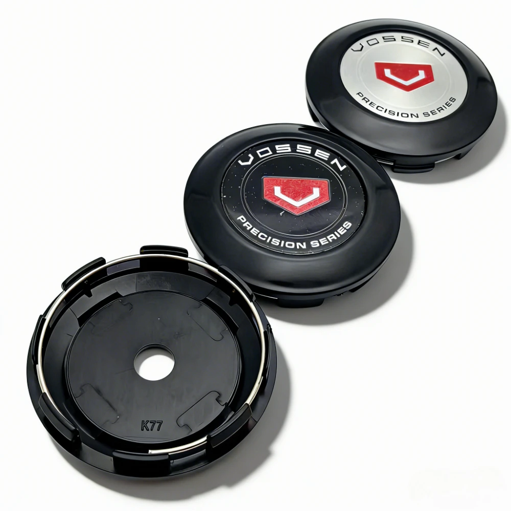 4er-Set 77MM Clips 72MM Vossen Logo Emblem Radnabenkappen Staubschutzkappen Felgenabdeckungen Zubehör