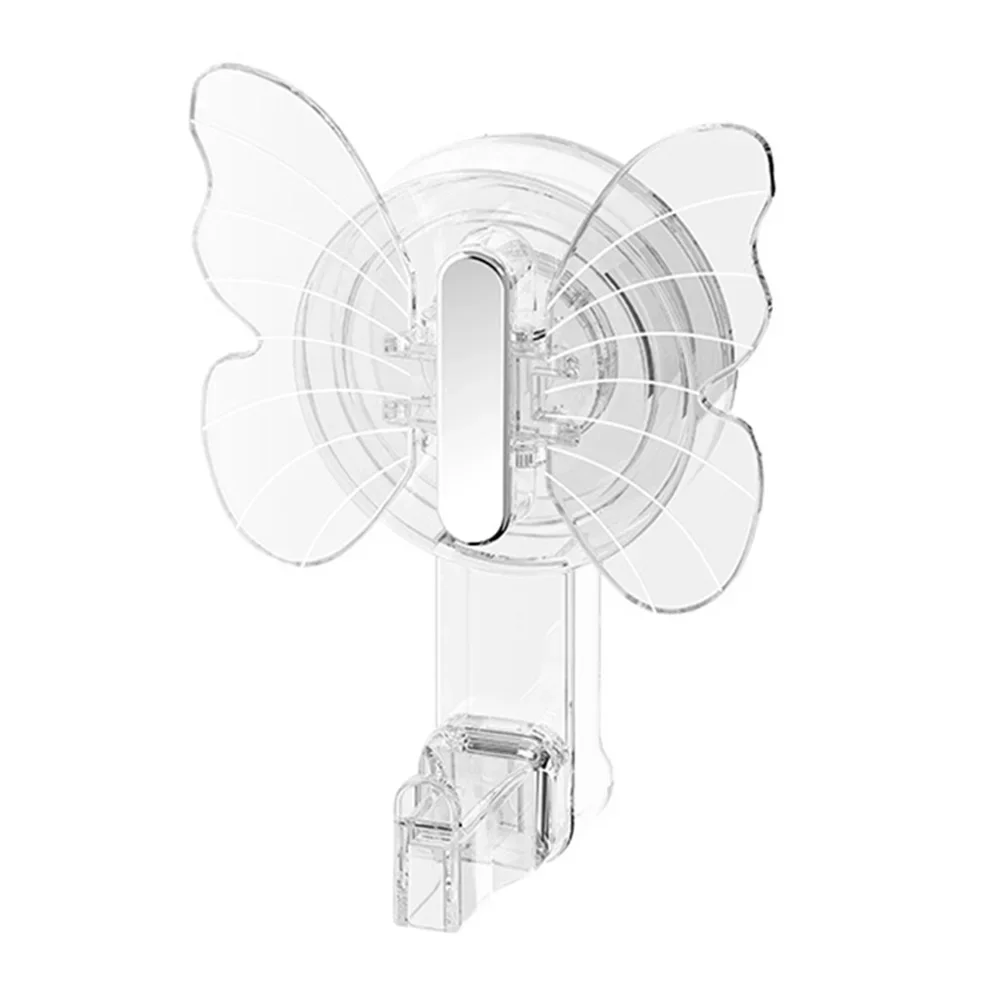 

114*82mm Bathroom Hook Butterfly Shape Suction Hook Bathroom Hook Damageless Installation Functional Home Accessory
