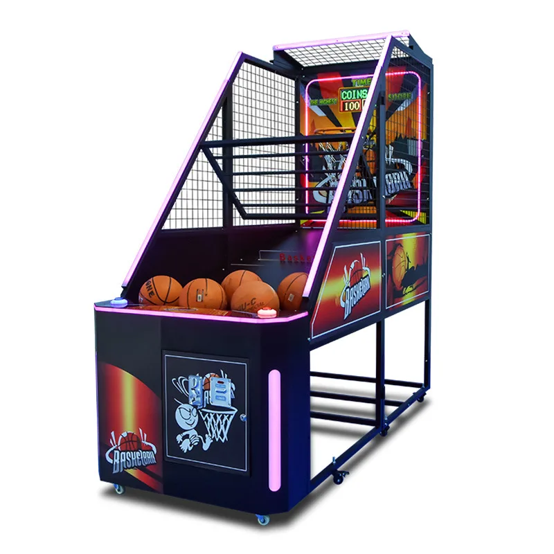 High Quality Basketball Machine Coin Operated Kids Basketball Game Basketball Hoops Machine with Screen