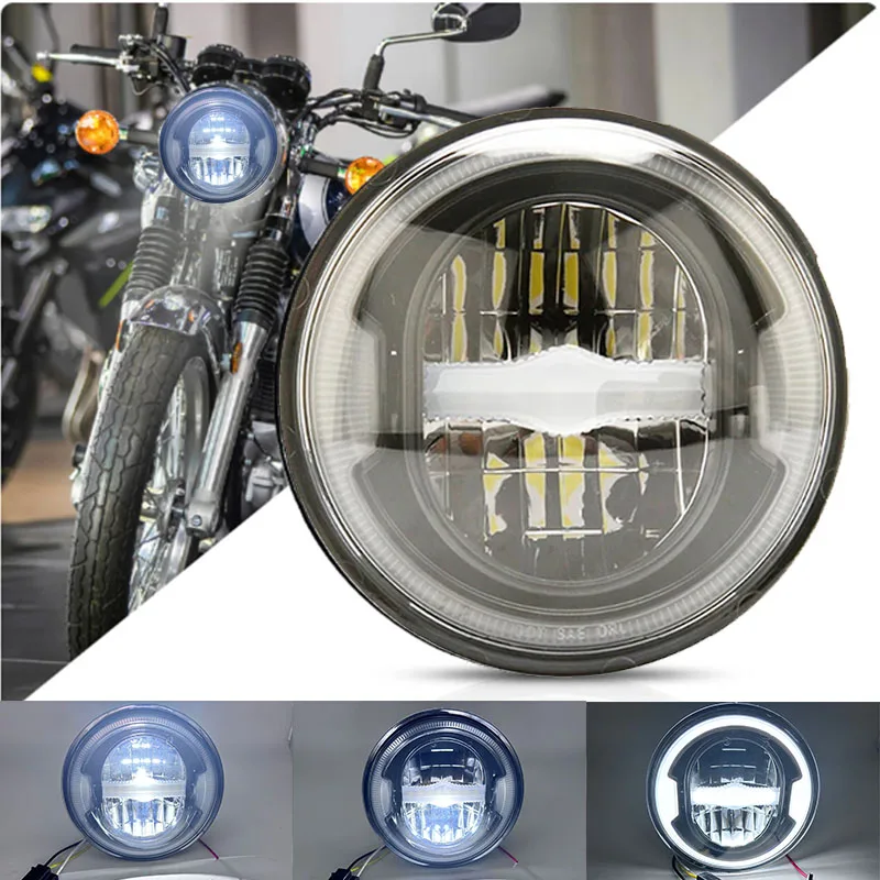 1pcs 5.75inch LED Headlight Motocycle For Harley Sportster 1200 883 Street 500 750 5-3/4