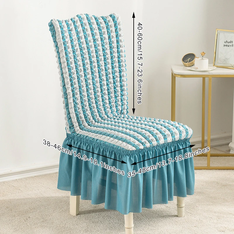 Thickened 3D Bubble Yarn Lace Skirt Chair Cover Home Universal All-inclusive Stretch One-piece Dining Chair Decorative Cover