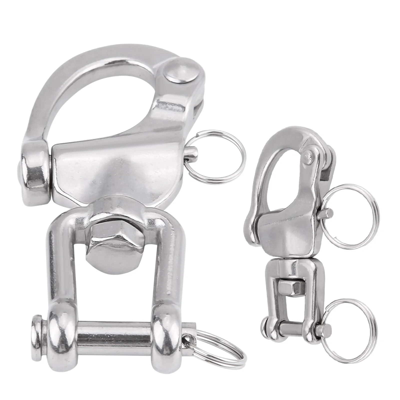 Swivel Shackle Swivel 316 Stainless Steel Jaw Swivel Snap Shackle for Sailboat Spinnaker Halyard Swivel Shackle