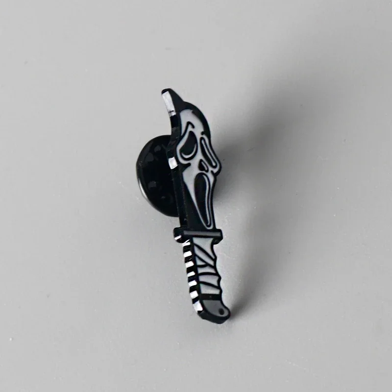 PUNK กะโหลกดอกไม้โครงกระดูกฮาโลวีนน้ำมันหยดปกเข็มกลัดป้าย pin DENIM กระเป๋าของขวัญผู้ชายเครื่องประดับแฟชั่นสำหรับผู้หญิง