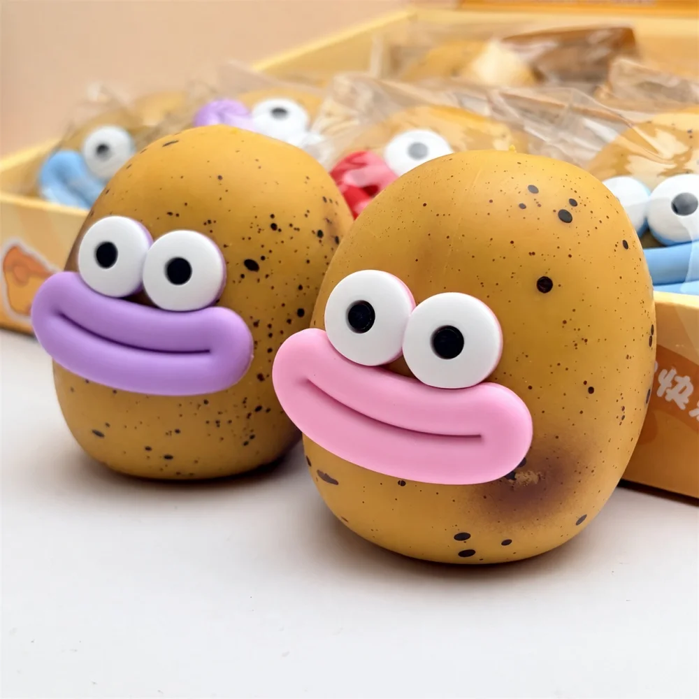 Cheese Potato Party Favors Soft Squishy Squeeze Toy Slow Rebound Sensory Fidget for Pinata Fillers Treasure Box Toys Prize Gift