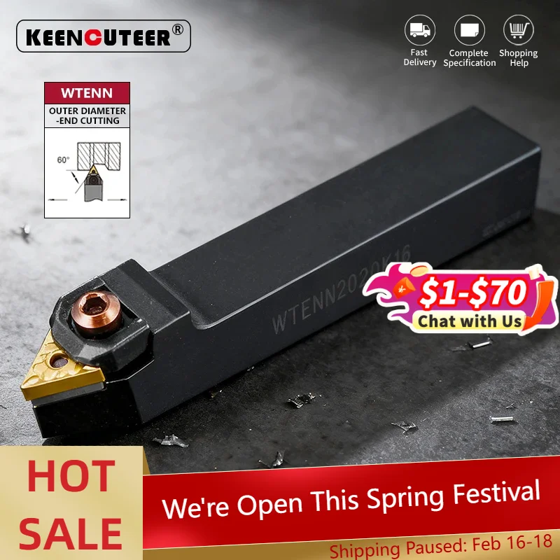

WTENN1616 WTENN2020 WTENN2525 WTENN3232 Внешний токарный инструмент WTENN Токарный стержень Токарный держатель Режущий инструмент с ЧПУ Режущий брусок