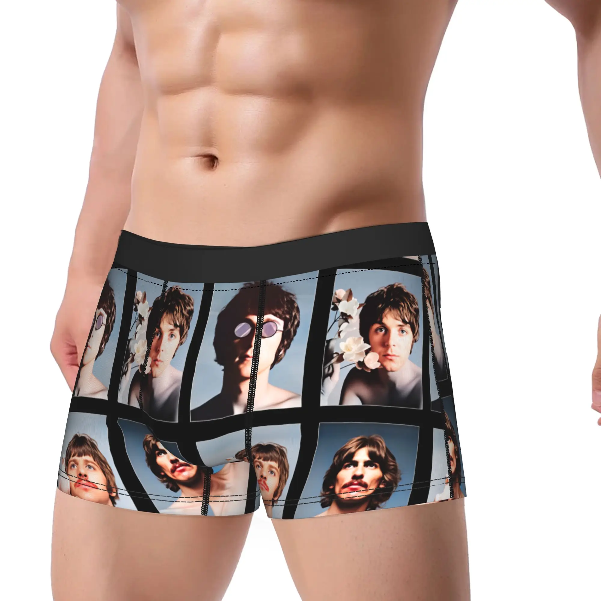Heavy Metal Rock B-Beatles  Underwear  Men's Boxer Brief Comfortable Trunk Quality Custom Large Size Panties