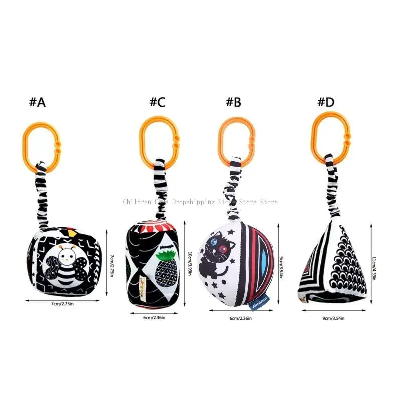 Serie in bianco e nero auto geometrica giocattoli sospesi per bambini