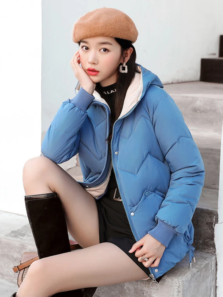 2025 Cappotti invernali da donna Cappotto da giacca basic alla moda confortevole Cappotto da donna Parka lungo casual con cappuccio invernale in piumino di cotone da donna