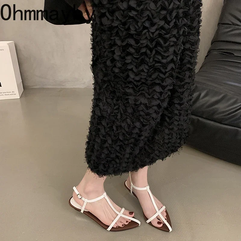 Luxury Designer Summer Woman Sandals Fashion Elegant Narrow Band Shoes Ladies Outdoor Party Dress Pumps