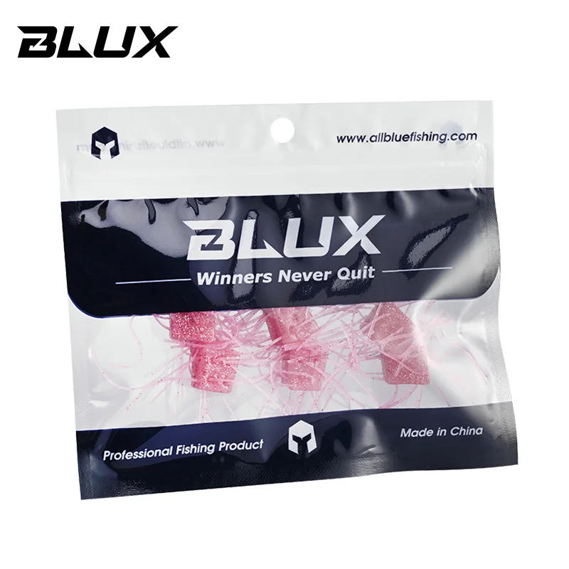 BLUX Dice Rubber 6pcs/lot Soft Bait 12mm 1.8g Handmade Power BFS Fishing Lure Silicone Worm Freshwater Bass Artificial Tackle