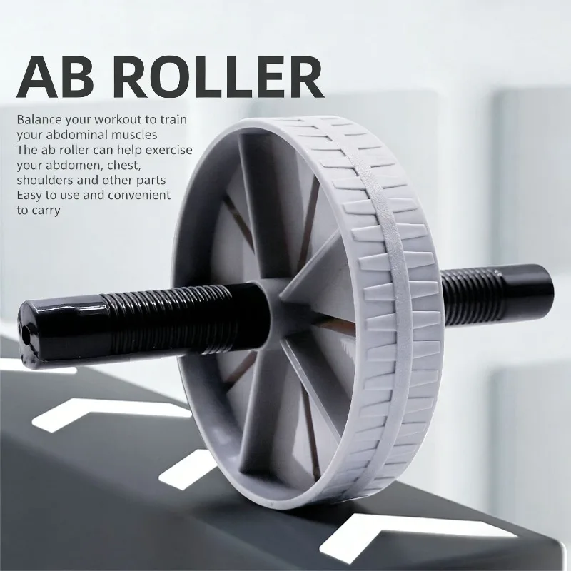 Silent Ab Roller Wheel Core Muscle Trainer Crunch Exercise Fitness Equipment Gear
