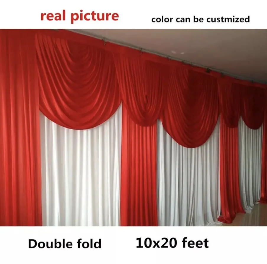 10ftx20ft Ice silk elegant wedding backdrop curtain drape wedding supplies simple curtain drapes background for party event