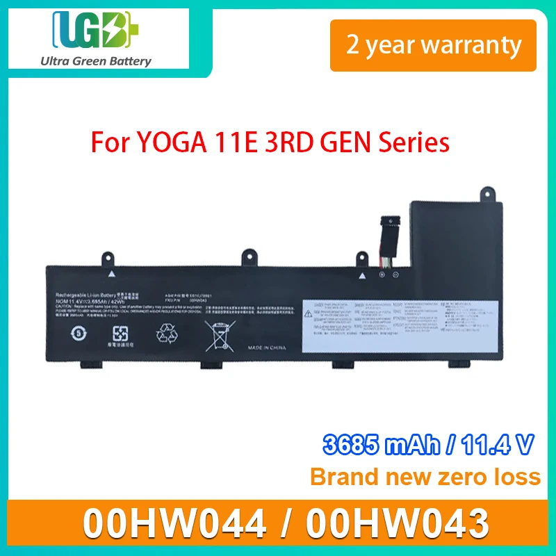 

UGB 00HW044 Laptop Battery For Lenovo ThinkPad YOGA 11E 3RD 4TH GEN 20HS 20G8 SB10J78992 00HW043 00HW042 01AV442 SB10K97596