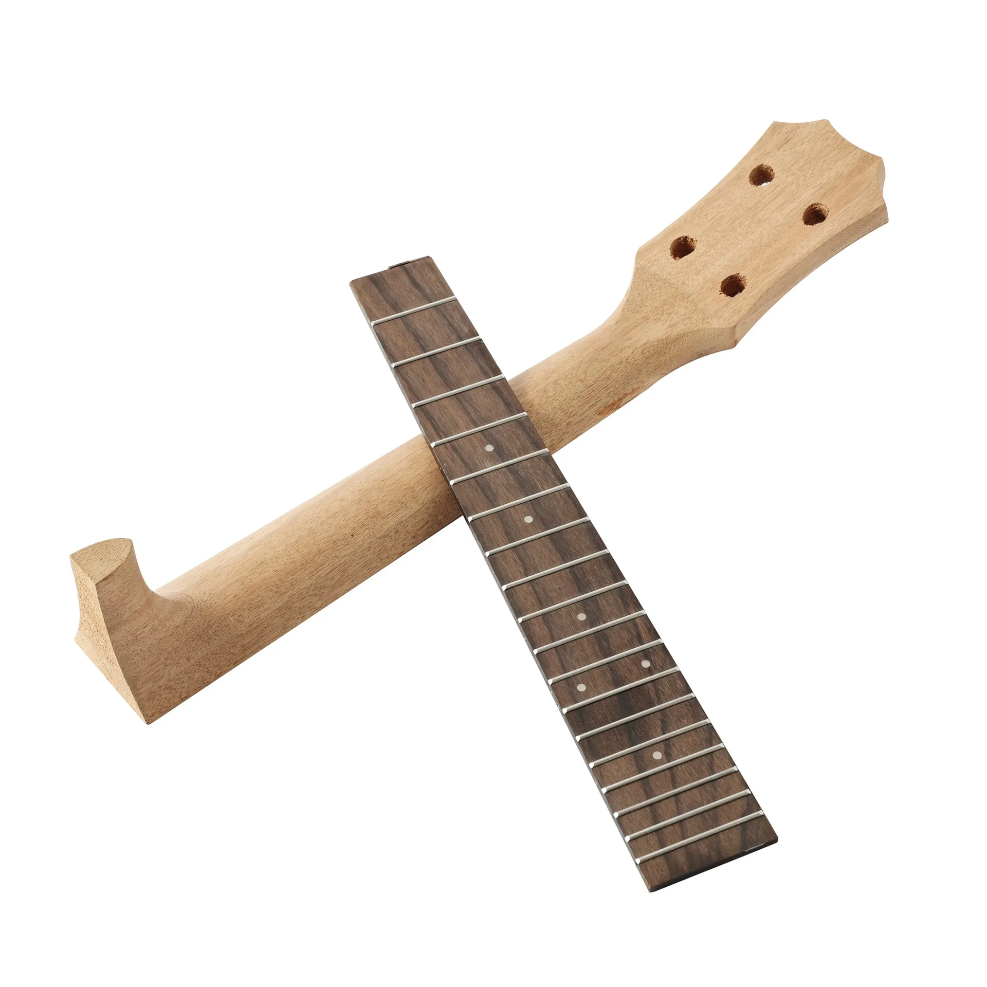 23/26 Inch Ukulele Neck and Fingerboard with Rosewood Fretboard and Guitar Parts for DIY Projects