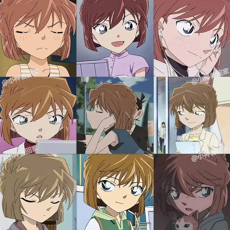 Haibara Ai Sticker Anime Waterproof Sticker 62 Piece Cute Student Stationery Children School Lovely Supplies Detective Conan