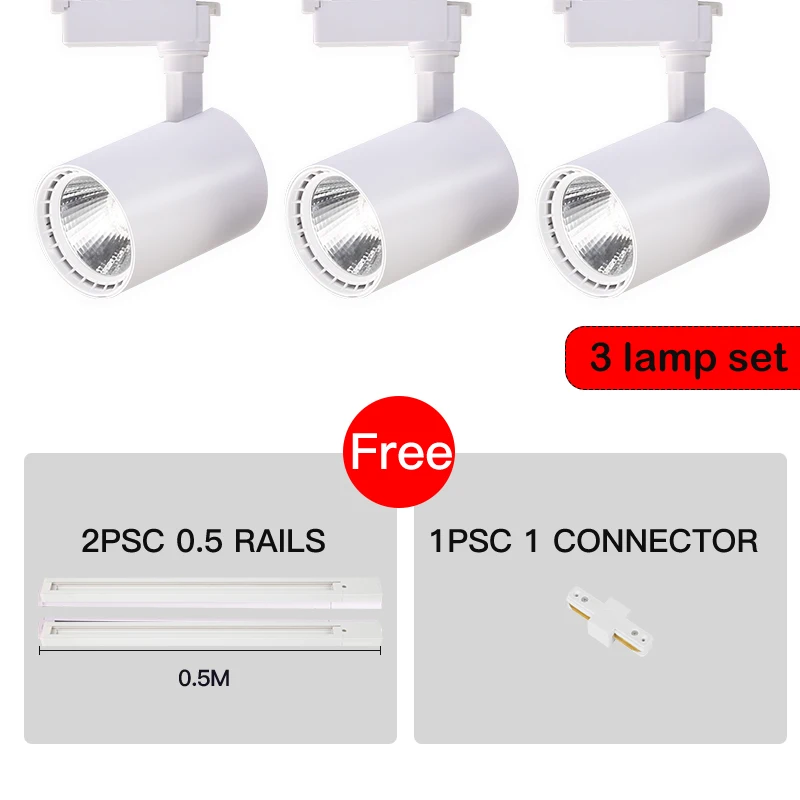 Spoorlicht 50W Hoge heldere plafondlamp Spoorlicht Railverlichting Spots Led voor keukenverlichting Slaapkamer Home Track Daklamp