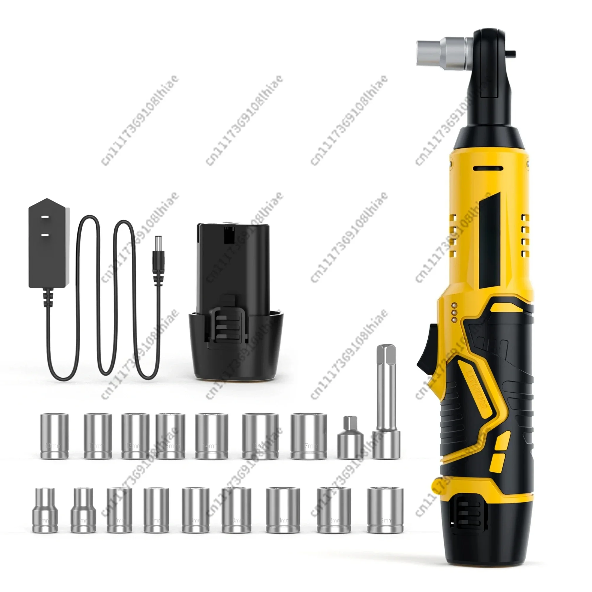 3/8-inch Cordless Electric Ratchet Wrench, Portable Brushless Electric Ratchet Wrench Set, 12V Cordless Ratchet Tool