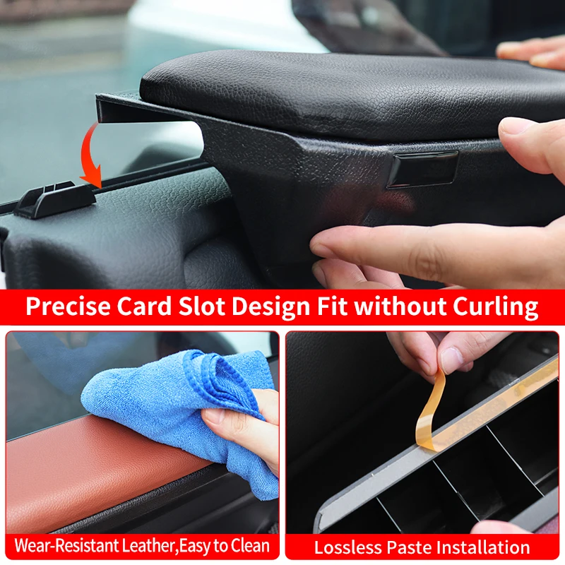 For Toyota Land Cruiser Prado 250 LC250 2024 2025 Door Elbow Pad Leather Soft Padding Interior Decor Parts Easy Install