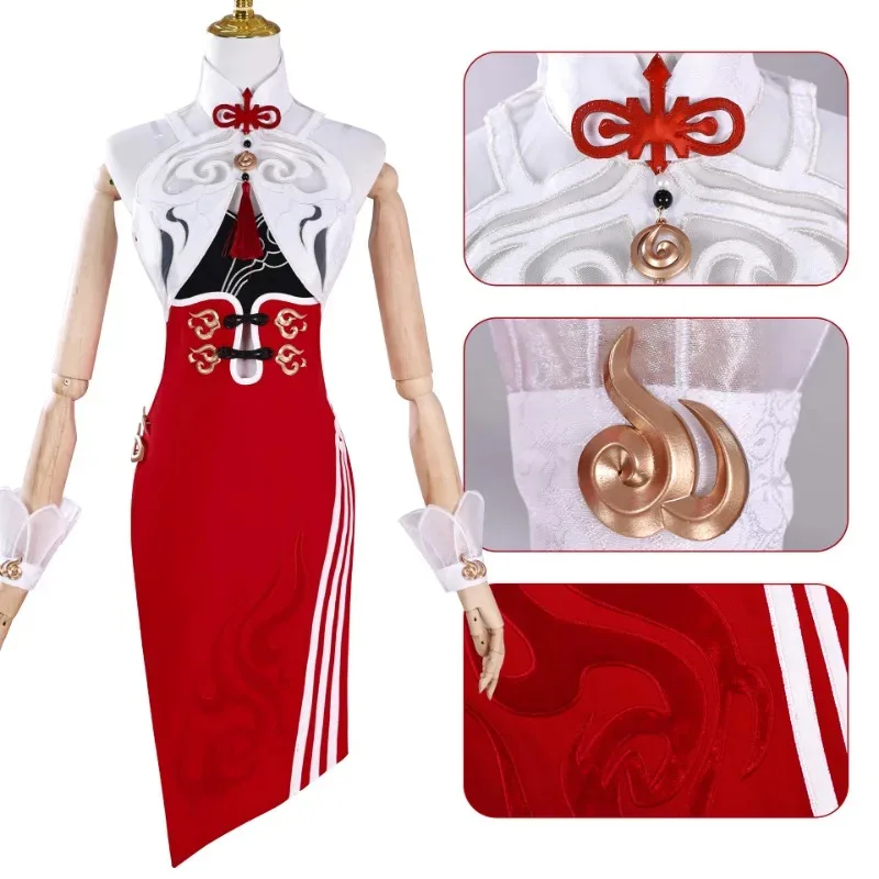 

Cui Sanniang Costume Naraka: Bladepoint Linkage Season Canghai Cosplay Full Set Outfits Cheongsams;3'c,5.y;8'v,