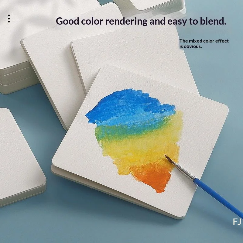 [YU]50Pcs Premium Watercolor Paper, Dual-Use Art Craft Paper, Thick Sketch Paper, For Watercolor Painting, Drawing, Sketching