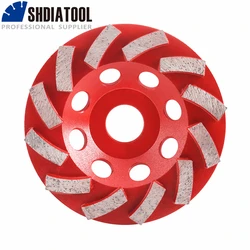 SHDIATOOL çapı 4.5 inç (115mm) elmas taşlama kupası tekerlek beton taşlama diski segmentli Turbo tipi zımpara diskli tekerlek