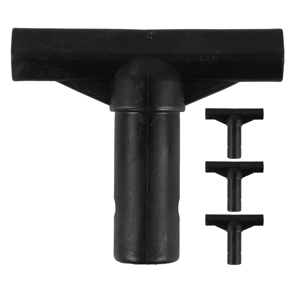 

4pcs T-shaped Trampoline Tube Connectors Black Plastic Sleeve Caps for Trampoline Parts Accessories Pole Feet Leg T Connector