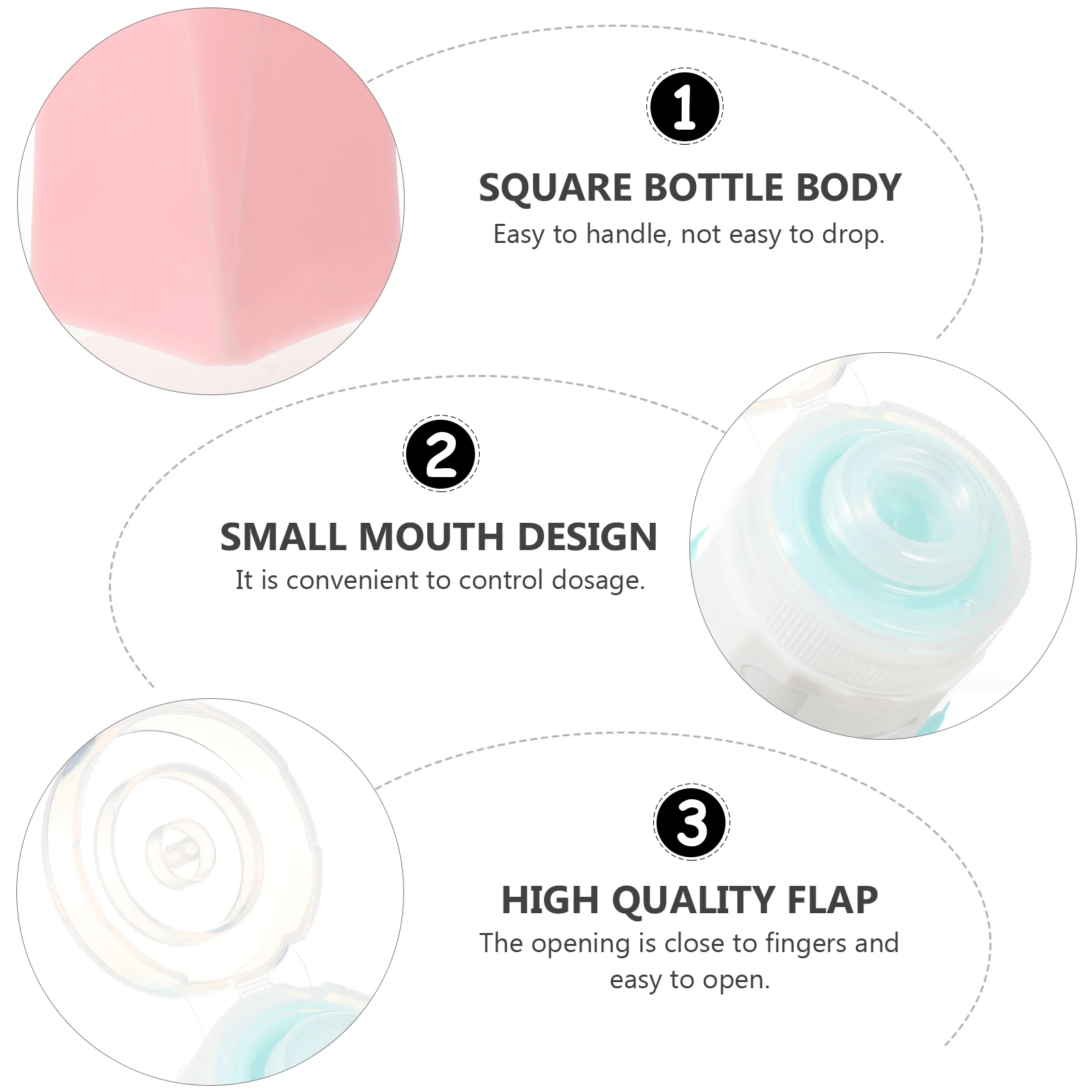 

5pcs Portable Empty Lotion Bottles Refillable Travel Containers Sub-Package For Hand Shampoo Cream Durable