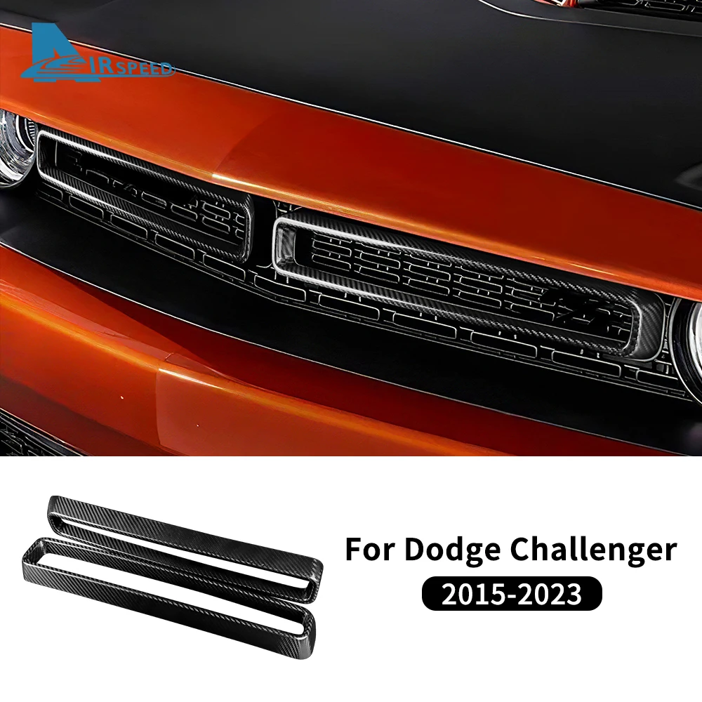 Real Hard Carbon Fiber For Dodge Challenger 2015 2016 2017 2018 2019 2020 2021 2022 2023 Grille Decor Frame Interior Accessories