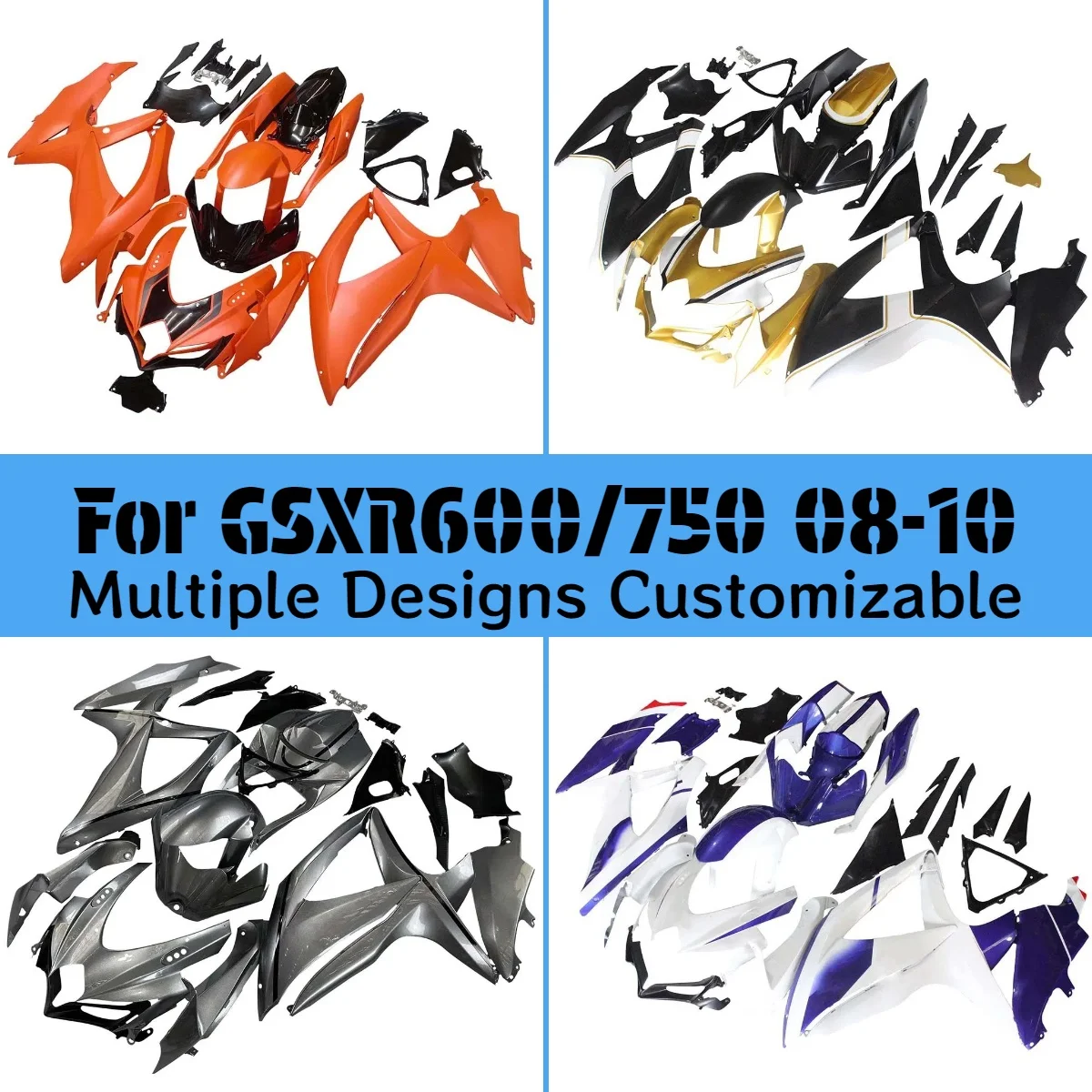 

Горячий стиль, обтекатели GSXR600/750 2008 2009 2010, комплект обтекателей для мотоцикла для GSXR 600 750 08 09 10
