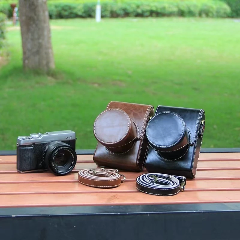 후지 필름 후지 XA2 XA3 XA5 XA7 XA10 XA20 카메라 가방 스킨, 풀 바디 정밀 맞춤 PU 가죽 디지털 카메라 케이스 가방 박스 커버