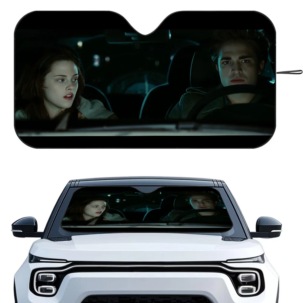 T-Twilight Movie Car Sunshade Curtains Heat-insulating Aluminum FilmReusable Suction Cup Blocks UV Rays Car Sun Visor Protector