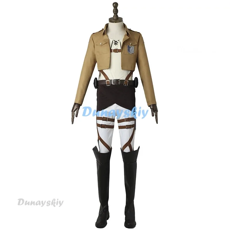 COSda @ аниме AOT Косплей Леви Акерман Микаса Акерман Косплей Костюм Эрен Йегер наряды Hange Zoe Косплей Костюм AOT Полный комплект