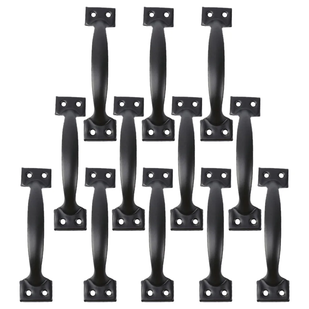 

12pcs 4 Inches Black Bow Handle Cabinet Drawer Knob Retro Style Pull Smooth Finish Durable Hardware Home Decoration Diy Tool
