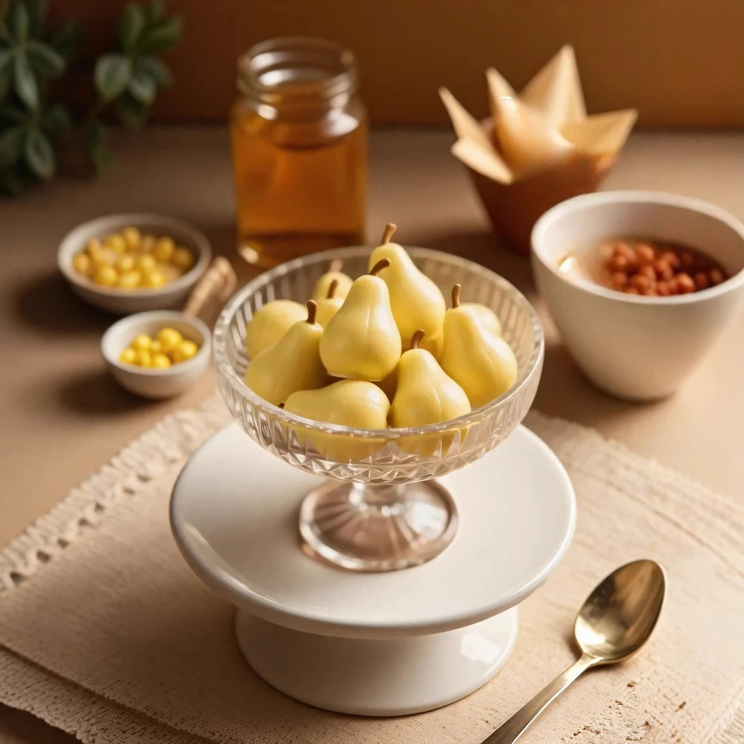 

6-hole 3d Pear Fruit Jelly Silicone Mold DIY Food Pudding Chocolate Oven-free Fudge Ice Cube Mold Cake Decoration Accessories