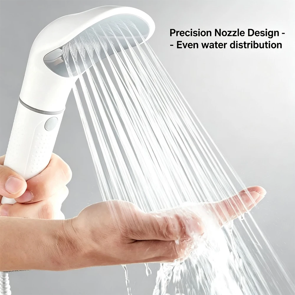 High Pressure 3-Spray Mode Handheld Shower Head with Adjustable Settings Ergonomic Non-Slip Grip Durable for Bathroom & Cleaning