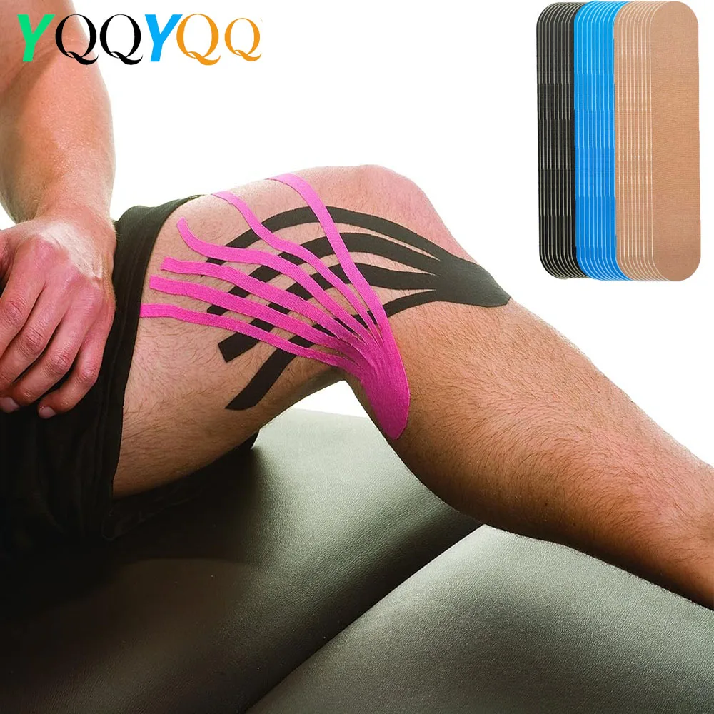 

10PCS Precut Kinesiology Tape Strips, Athletic Tape, Elastic Muscle Tape, Sports Tape, Knee Tape for Exercise and Daily Use