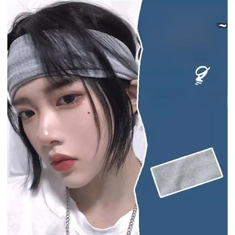 

Мужская ретро-повязка для волос: эластичный спортивный головной убор для коротких волос, модный аксессуар для мальчиков