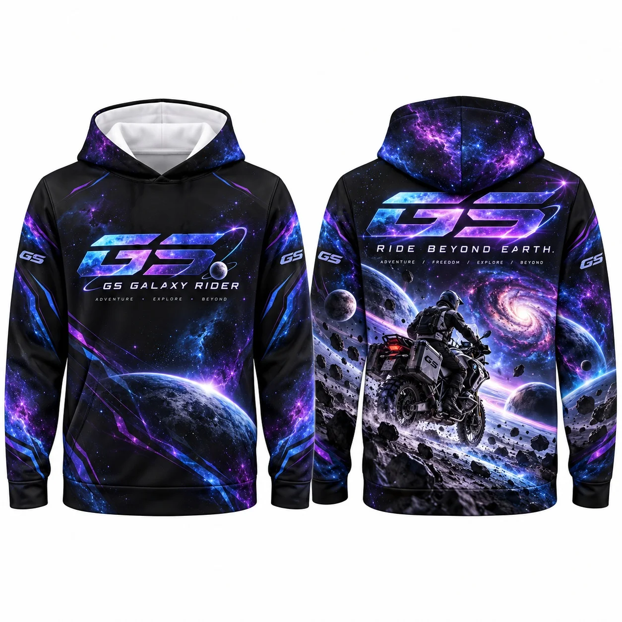 GS Terrain Split Motorcycle Hoodie Men Unisex All Terrain Adventure Graphic Pullover Outdoor Biker Streetwear Top