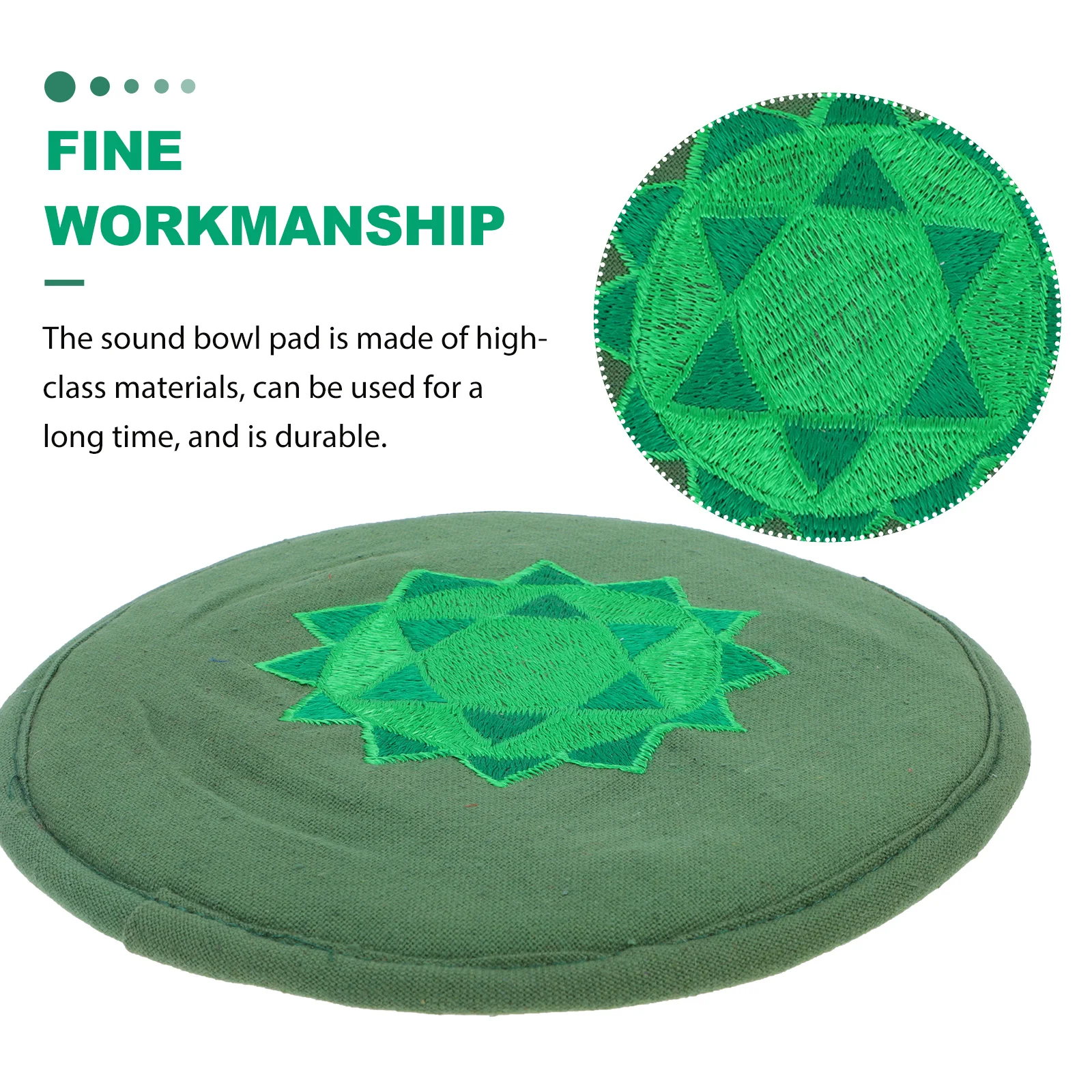 

Buddha Sound Bowl Cushion Ritual Implement Rounded Props Religious Singing Pad
