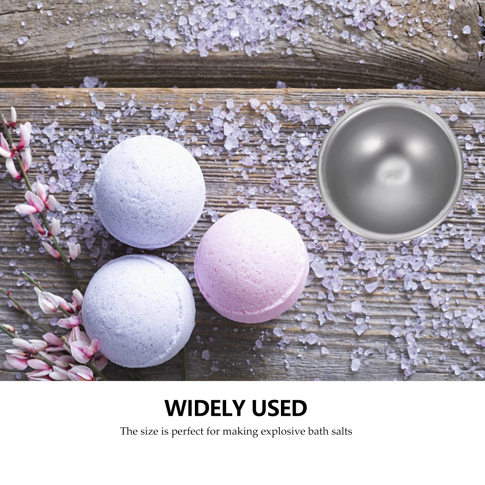 

12pcs Semi Sphere Aluminum Alloy Molds Bath Salt DIY Bath Maker Easy Clean Home Professional Soap Crafts
