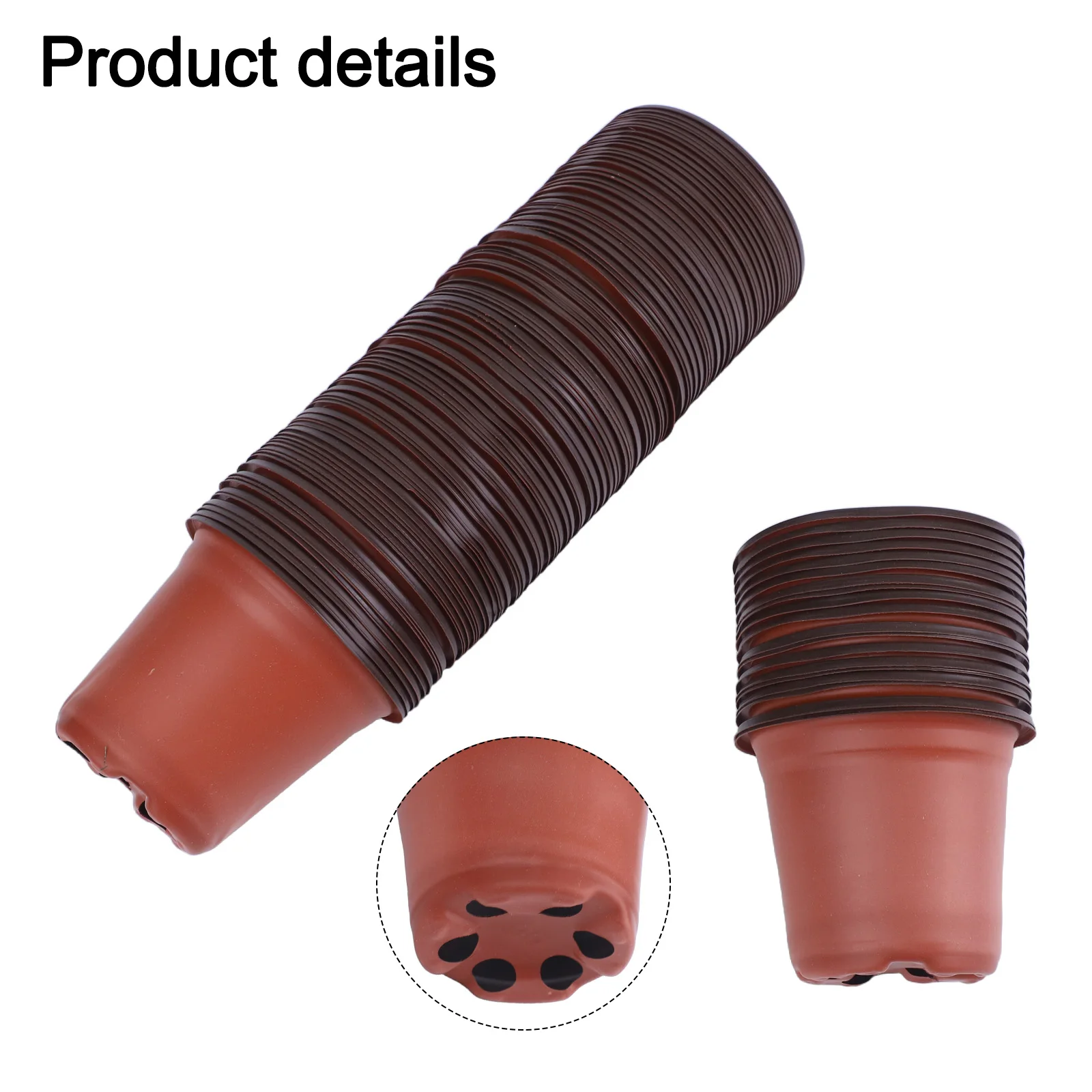 Set Flower Pot 100pcs 9*6*8cm Balanced drainage Containers Garden Plastic Pots Newest Accessories High Quality