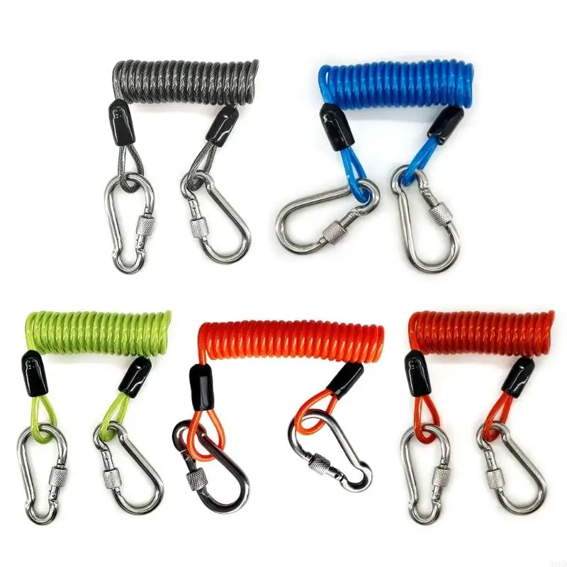 Tauch-Spiral-Lanyard, Anti-Verlust-Federseil-Gurt, Tauch-Feder-Clip, Unterwasser-Tauch-Lanyard mit Klemmen und Schnellschnalle – Detail 1